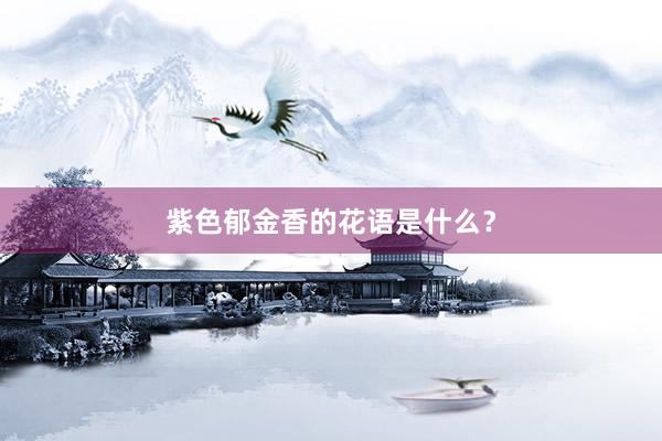 紫色郁金香的花语是什么？